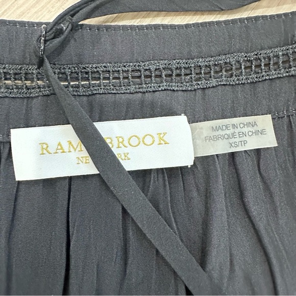 NWT RAMY BROOK Jade satin sleeveless studded lace midi dress black XS - Picture 10 of 13